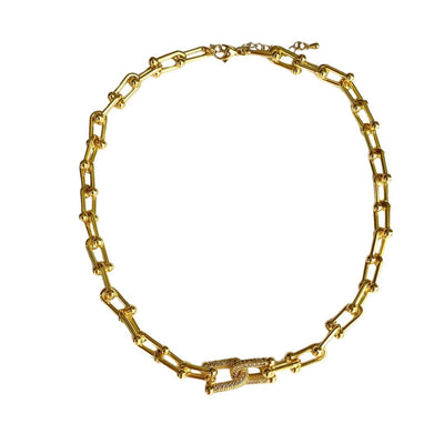 Collar Dorado Volka Chunky Baño de oro - La Fábrica Store